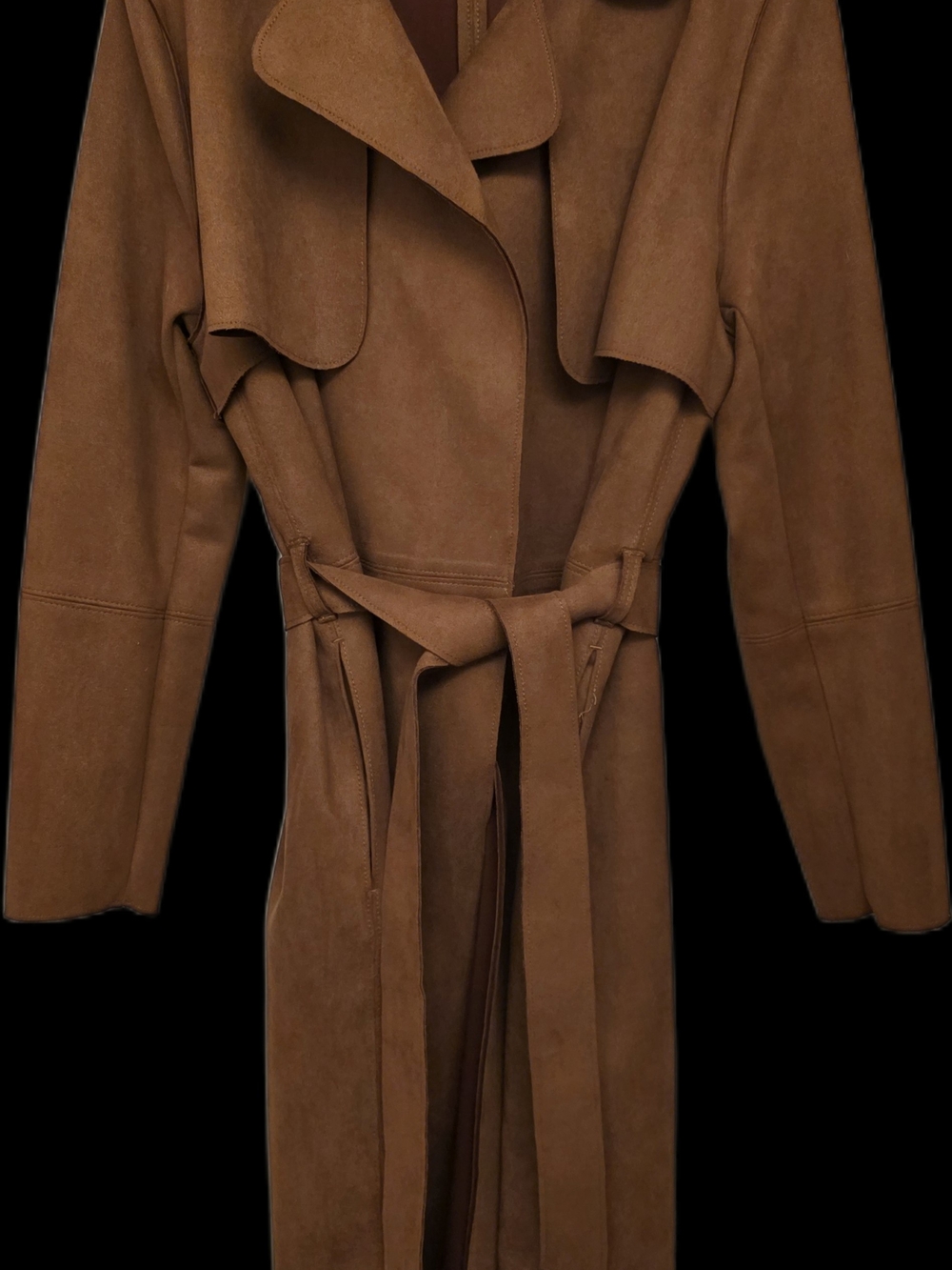 H&M Tan Tie-Waist Trench Coat